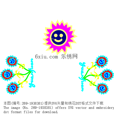 svg矢量绣花图下载