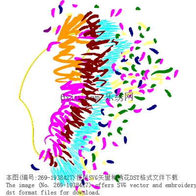 svg矢量绣花图下载