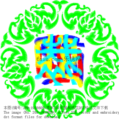 svg矢量绣花图下载