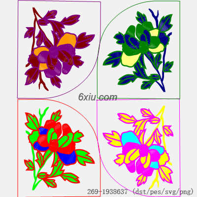 svg矢量绣花图下载