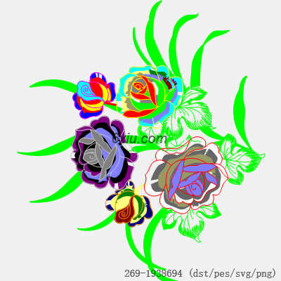 svg矢量绣花图下载
