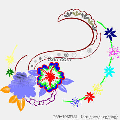svg矢量绣花图下载