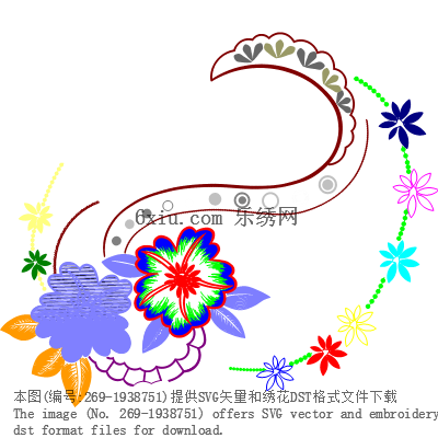 svg矢量绣花图下载