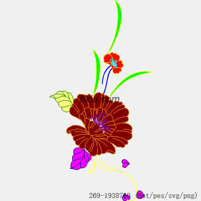 svg矢量绣花图下载