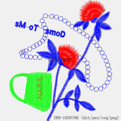 svg矢量绣花图下载