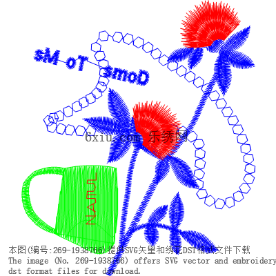svg矢量绣花图下载