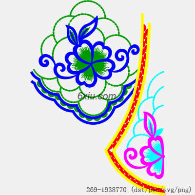 svg矢量绣花图下载