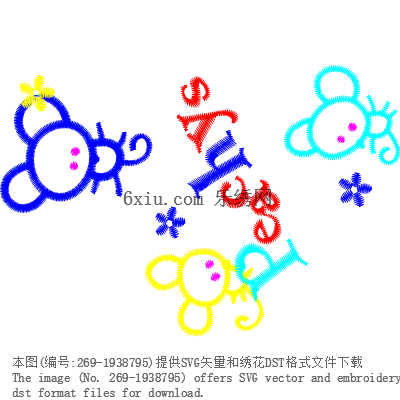 svg矢量绣花图下载