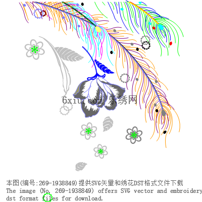 svg矢量绣花图下载