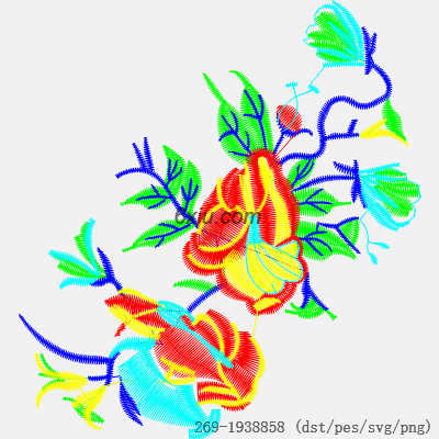 svg矢量绣花图下载