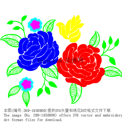 svg矢量绣花图下载