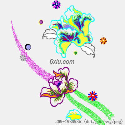 svg矢量绣花图下载