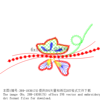 svg矢量绣花图下载