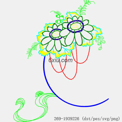 svg矢量绣花图下载