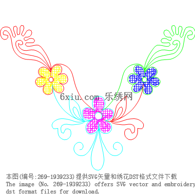 svg矢量绣花图下载