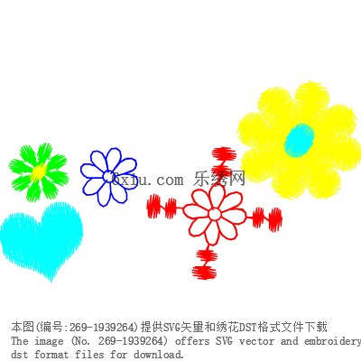 svg矢量绣花图下载