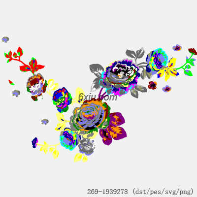 svg矢量绣花图下载
