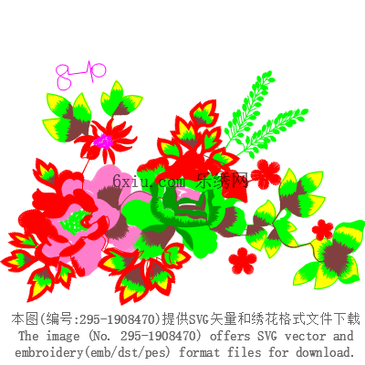 svg矢量绣花图下载