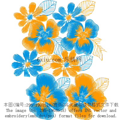 svg矢量绣花图下载