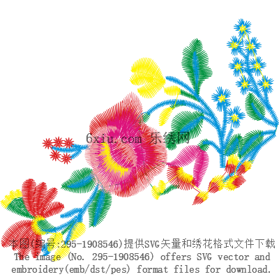 svg矢量绣花图下载