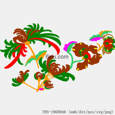 svg矢量绣花图下载