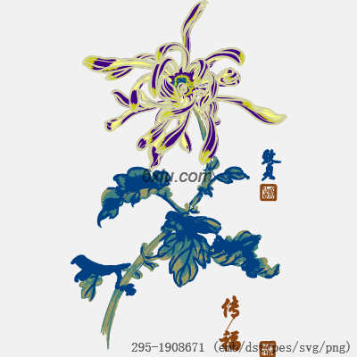 svg矢量绣花图下载