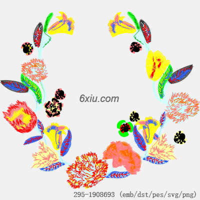 svg矢量绣花图下载