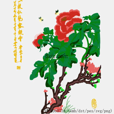 svg矢量绣花图下载