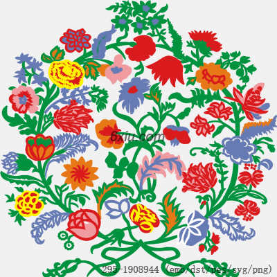svg矢量绣花图下载