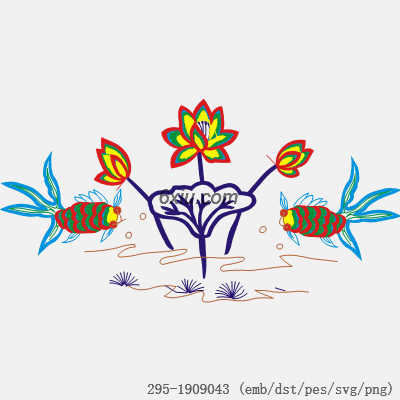 svg矢量绣花图下载