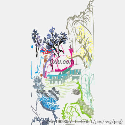 svg矢量绣花图下载