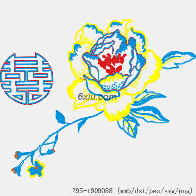 svg矢量绣花图下载