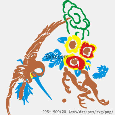 svg矢量绣花图下载