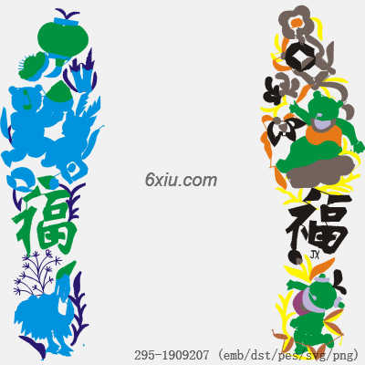 svg矢量绣花图下载