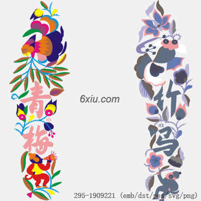 svg矢量绣花图下载