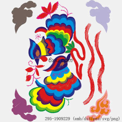 svg矢量绣花图下载