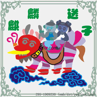svg矢量绣花图下载