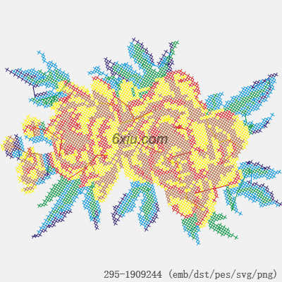svg矢量绣花图下载