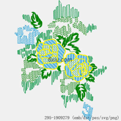 svg矢量绣花图下载