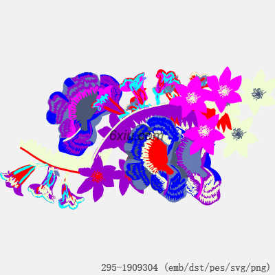 svg矢量绣花图下载
