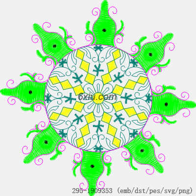 svg矢量绣花图下载