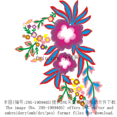 svg矢量绣花图下载