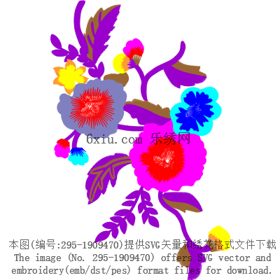 svg矢量绣花图下载