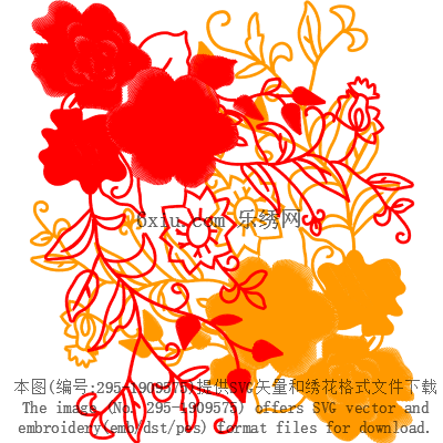 svg矢量绣花图下载