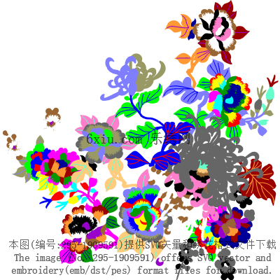 svg矢量绣花图下载
