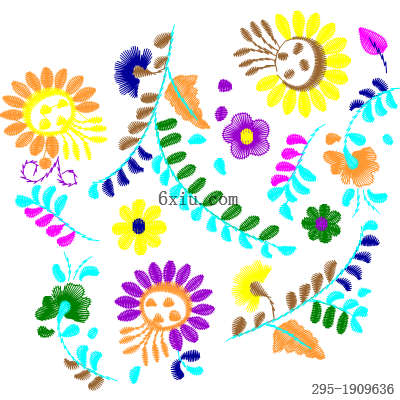 svg矢量绣花图下载