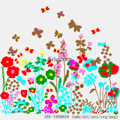 svg矢量绣花图下载
