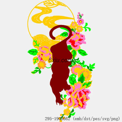 svg矢量绣花图下载