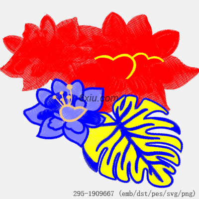 svg矢量绣花图下载