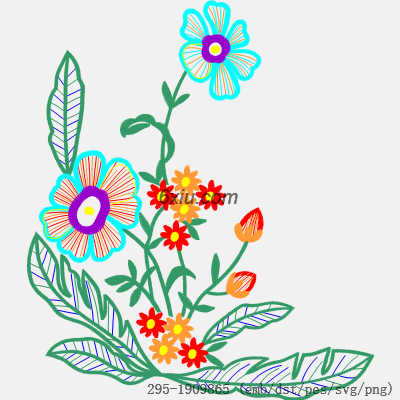 svg矢量绣花图下载